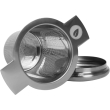 tea master - filtro per il tè con coperchio/base d'appoggio - silver