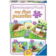 ravensburger il mio primo puzzle animali in giardino 4in1 (2,4,6,8 pez