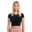 gymbeam t-shirt donna cropped aura slim a manica corta black 1 st