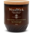 woodwick tomato leaf & basil candela profumata media 181 grammi