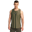 gymbeam canotta uomo combat senza maniche in nylon ed elastan olive gr