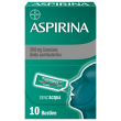 aspirina in granuli senza acqua, antidolorifico e antinfiammatorio contro mal di testa, dolore e inf