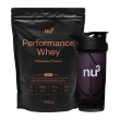 nu3 performance whey cioccolato + shaker 1 pz set