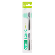 gum sonic daily spazzolino batteria refill black 2 pezzi pz spaz