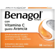benagol con vitamina c gusto arancia - antisettico del cavo orale 36 pastiglie