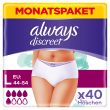 always discreet incontinence pants normal, taglia l, 40 paia (4 confez