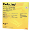 betadine 10 garze impregnate 10x10 cm - disinfettante per cute lesa