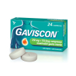gaviscon 250 mg + 133,5 mg - 24 compresse masticabili gusto menta contro i sintomi del reflusso gast
