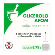 glicerolo afom adulti 6,75g soluzione rettale 6 contenitori monodose con camomilla e malva