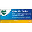 vicks flu action 200 + 30 mg - trattamento dei sintomi del raffreddore e dell'influenza 12 compresse
