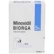 minoxidil biorga 5% soluzione cutanea, 3 × 60 ml
