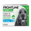 frontline combo cani x3 pipette, antiparassitario per cani medi e cuccioli (10-20kg) contro pulci, z