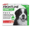 frontline combo cani x3 pipette, antiparassitario per cani xl e cuccioli (+40kg) contro pulci, zecch