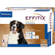 effitix - 4 pipette spot-on antiparassitario per cani 40-60 kg