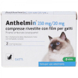 anthelmin 230mg/20mg 2 compresse rivestite per gatti per il trattamento delle infestazioni miste con