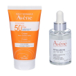 avène set crema spf 50+ solare viso + eau thermale hyaluron activ b3 s