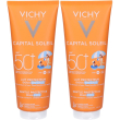 vichy capital soleil latte solare delicato per bambini spf50+ 300ml 2x