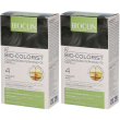 bioclin bio-colorist 4 castano 2x1 pz lozione per capelli