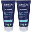 weleda for men gel doccia 3-in-1 active fresh 2x200 ml doccia