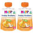 hipp biologico frutta frullata pera e mela con mango maracuja 2x90 g