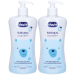 chicco baby detergente corpo delicato natural sensation 2x500 ml gel