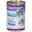 monge gemon bocconcini con tonno e pesce bianco per gatti adulti 24x41