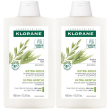 klorane shampoo al latte di avena bio extra delicato 2x400 ml