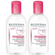 bioderma sensibio h2o acqua micellare struccante 2x250 ml lozione viso