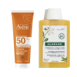 eau thermale avène latte solare protezione alta spf 50 + klorane shamp