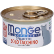 monge monoprotein sfilaccetti solo tacchino gatti adulti 14x80 g