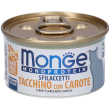monge monoprotein sfilaccetti tacchino con carote gatti adulti 10x80 g