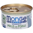 monge monoprotein sfilaccetti pollo con piselli 10x80 g