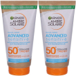 garnier ambre solaire advanced sensitive latte solare spf50+ 175ml 2x1