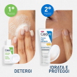 cerave kit viaggio, crema idratante viso spf 30 + detergente