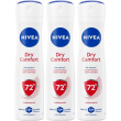 nivea deodorante spray dry comfort 150 ml, donna antitraspi