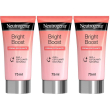 neutrogena bright boost crema esfoliante viso 75 ml 3x75