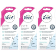 veet pure strisce depilatorie viso 3x1 st