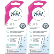 veet pure strisce depilatorie viso 2x1 st