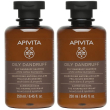 apivita shampoo forfora grassa 2x250 ml