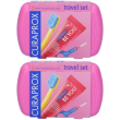 curaprox travel set, pink 2x1 st