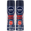 nivea men dry impact deodorante spray 150 ml, uomo per 72h
