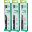 gum® sonic daily black 4100 spazzolino elettrico a batteria 3x1 st