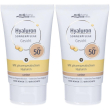 medipharma hyaluron protezione solare viso colorata spf50+ 2x50 ml