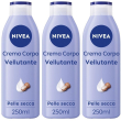 nivea crema corpo vellutante 250 ml, corpo idratante 72 ore e ve
