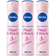 nivea pearl & beauty deodorante spray 150ml, donna antitras
