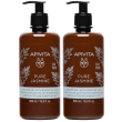 apivita pure jasmine gel doccia con oli essenziali 2x500 ml