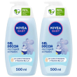 nivea baby gel doccia dai capelli ai piedini 500 ml, detergente neonat