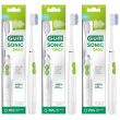 gum sonic daily spazzolino elettrico a batteria - bianco 3x1 st