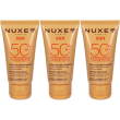nuxe sun crema solare anti-età viso spf 50+ 3x50 ml