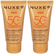 nuxe sun crema solare anti-età viso spf 50+ 2x50 ml